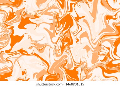 abstract marble patterns, wood texture, watercolor marble patterns. Orange and yellow. Vector background. Trendy textiles, fabrics, wrappers. Aqua ink painting on water