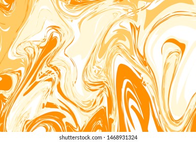 abstract marble patterns, wood texture, watercolor marble patterns. Orange and yellow. Vector background. Trendy textiles, fabrics, wrappers. Aqua ink painting on water