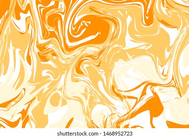 abstract marble patterns, wood texture, watercolor marble patterns. Orange and yellow. Vector background. Trendy textiles, fabrics, wrappers. Aqua ink painting on water