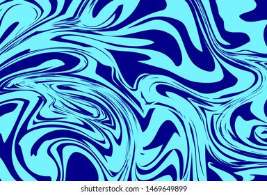 abstract marble patterns, wood texture, watercolor marble patterns. Bright blue and dark blue. Vector background. Textile, factory. Ink painting on water