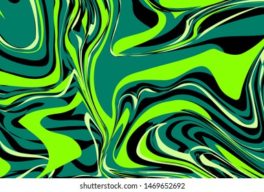abstract marble patterns, wood texture, watercolor marble patterns. Bright green and dark green. Vector background. Textile, factory. Ink painting on water