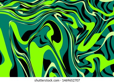 abstract marble patterns, wood texture, watercolor marble patterns. Bright green and dark green. Vector background. Textile, factory. Ink painting on water