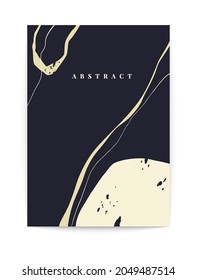 Abstract marble poster. Mid century background, modern contemporary art print. Vector illustration