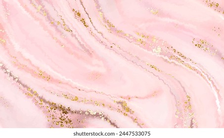 Abstract marble stone background design with natural texture and gold sequins.