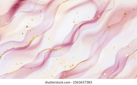 Abstract marble stone background texture design with gold glitter veins.