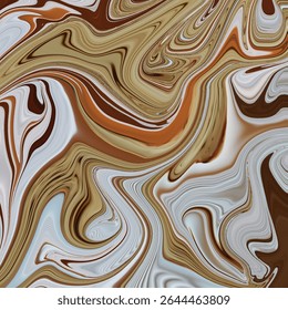 Abstract marble swirl art in warm caramel and cream tones. A rich, fluid pattern ideal for backgrounds, home decor, and modern digital textures or design inspiration.

