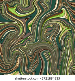 Abstractas fondo de remolino de mármol con tonos verdes y terrestres que fluyen, textura orgánica ideal para abstractos, fondo, textura, patrón, proyectos de diseño.