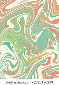 Abstract marble swirl pattern with flowing colorful lines for posters, fashion prints, and bold branding projects. Fluid psychedelic style with strong visual impact.