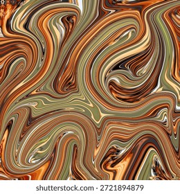 Abstract marble swirl texture with warm earth tones, flowing liquid curves, artistic background, modern fluid design for creative projects.