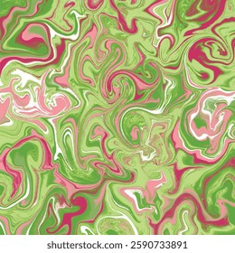 abstract marble texture. The color balance between the playful fuchsia and soft baby pink with calming green and white creating an intriguing and calming composition.