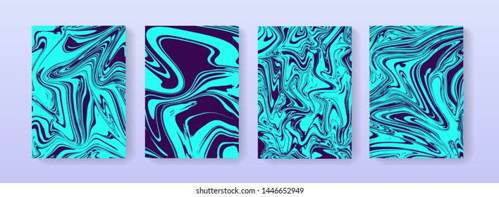 Abstract marble texture with liquid colors background. A4 size cover with bright liquid paints. Modern trendy placard. Template design for presentation, banner, poster, package, cover, print, flayer.