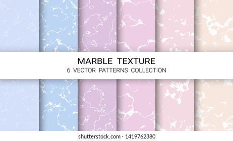Abstract Marble Texture, Premium Set of Vector Patterns Collection, Background Template Suitable for Luxury Products Brands such as Various Greeting Cards or Architectural and Decorative.