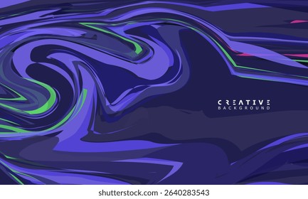 Abstract marble texture with swirling patterns in deep purple, blue, green, and pink. fluid style background modern digital art with dynamic, psychedelic. Perfect for posters, covers, website.