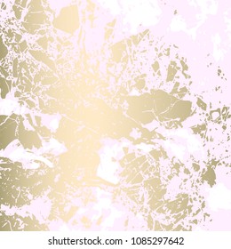 Abstract Marble Trendy Texture in Pastel and Gold colors . Trendy Chic Background made in Vector for wallpaper, textile, wedding, business cards, advertising, wrapping paper, trendy invitations
