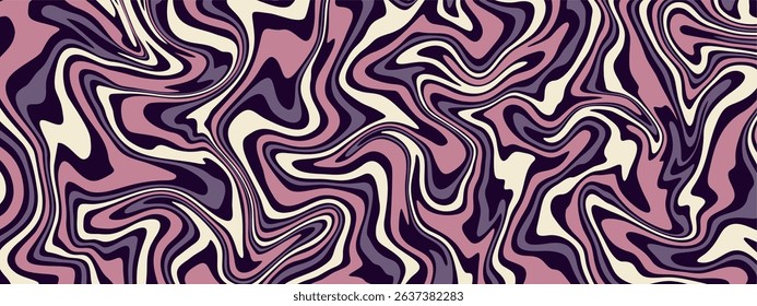 An abstract, marbled background with swirling, wavy lines in shades of pink, purple, and cream, creating a fluid, psychedelic pattern.