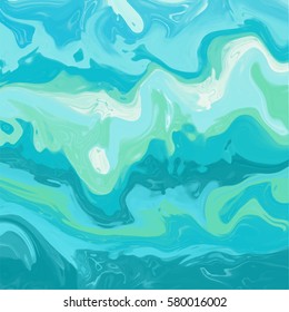 Abstract marbled ink background. Hand drawn texture with liquid paint. Vector illustration.