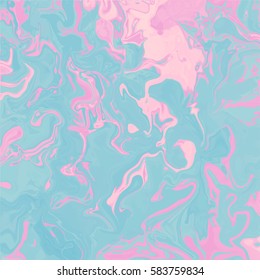 Abstract marbled ink background. Hand drawn texture with liquid paint. Vector illustration.