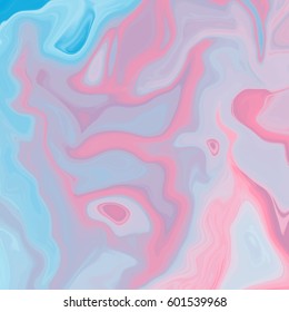 Abstract marbled ink background. Hand drawn texture with liquid paint. Vector illustration.