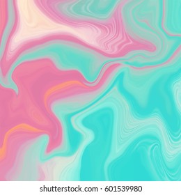 Abstract marbled ink background. Hand drawn texture with liquid paint. Vector illustration.