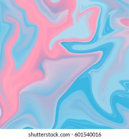 Abstract marbled ink background. Hand drawn texture with liquid paint. Vector illustration.