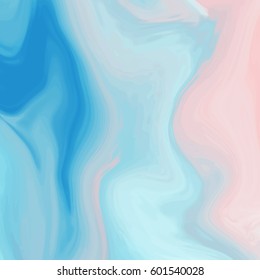 Abstract marbled ink background. Hand drawn texture with liquid paint. Vector illustration.