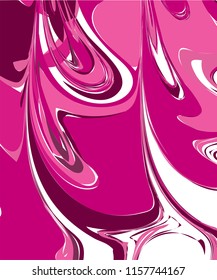 Abstract marbled paint background. Cotton Candy colored vector design on a white background. The cotton candy color set includes shades of magenta and pink colors.