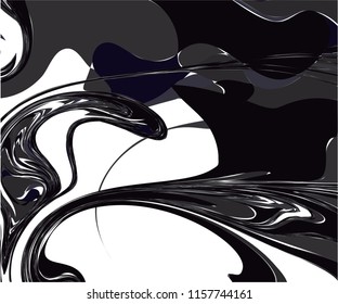 Abstract marbled paint background. Prehistoric colored vector design on a white background. The prehistoric color set includes shades of blue, black, and gray colors.