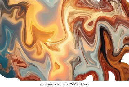 Abstract marbled pattern featuring a vibrant blend with fluid swirls and waves.