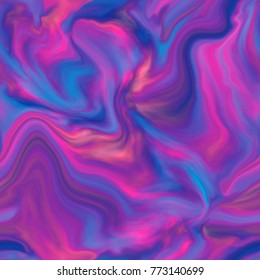 Abstract marbled seamless pattern. Hand drawn texture with liquid paint. Vector illustration.