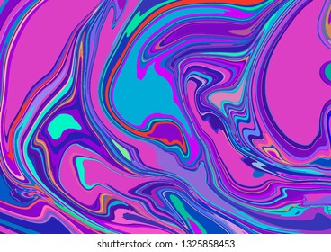 Abstract marbled vector background with ripples and corrugation. Pastel pearly texture, marbleized effect.