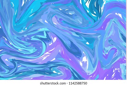 Abstract Marbling background. Template of vectorized texture, mixture of paints.