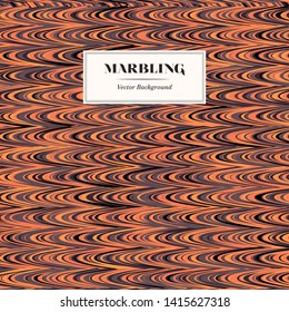 Abstract marbling background. Vector vintage illustration. Marbled venetian paper texture.