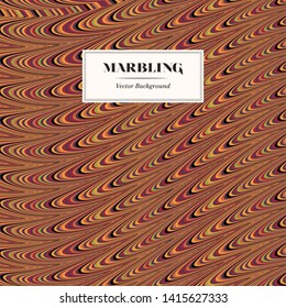 Abstract marbling background. Vector vintage illustration. Marbled venetian paper texture.