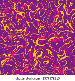 Abstract marbling seamless pattern. Bright colorful vector background. Liquid paint texture for fabric, wrapping paper, t shirts, clothes