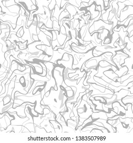 Abstract marbling seamless pattern. Grey and white fluid vector background. Monochrome liquid paint texture for fabric, wrapping paper, t shirts, clothes