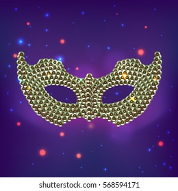 Abstract Mardi Gras mask. Vector illustration.