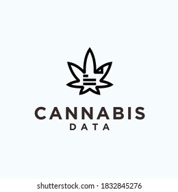 logo abstracto de la marihuana. icono de papel