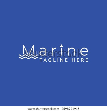 Abstract Marine Typography Logo Design