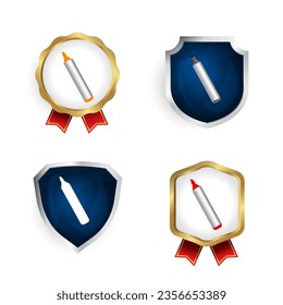 Abstract Marker Pen Badge and Label Collection, can be used for business designs, presentation designs or any suitable designs.