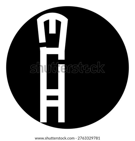 Abstract marker pen icon forming a minimalist black and white circular design suggesting drawing, writing, education, and creative stationery in bold negative space outline