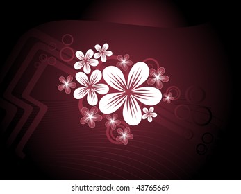 fondo marrón abstracto con hermosas flores