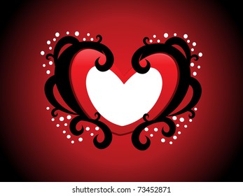 abstract maroon background with romantic heart