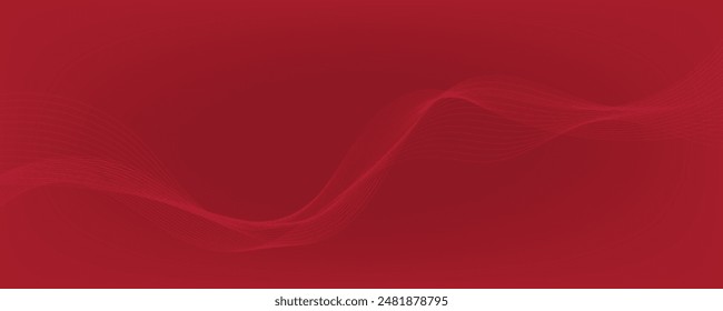 Abstract maroon gradient background with waves. EPS10