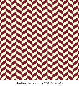 Vetor de padrão de espinha de arenque sem emenda de Maroon. Padrão editável geométrico. Design para moda, tecido, têxtil, papel de parede, cobertores, tampa, web, envoltório e todas as impressões em um fundo amarelo.