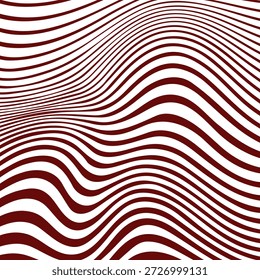 Abstract Maroon and White Wavy Line Pattern Background with Dynamic Flowing Design