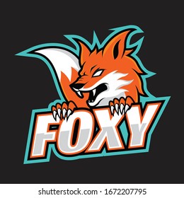Abstract mascot logo with fox