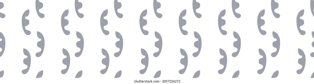 Abstract masculine style cut out shape border. Seamless modern simple collage style design for retro kids all over print. Trendy geometric home decor, kid fashion, wallpaper in vector repeat.