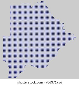 Abstract mash business number scales on gray background with Map botswana. design sphere, dot and structure. Vector illustration eps 10.