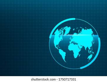 Abstract mash line and point scales on dark background with Map World representing the global . Wire frame 3D mesh polygonal network line, design sphere, dot and structure. Vector illustration eps 10.