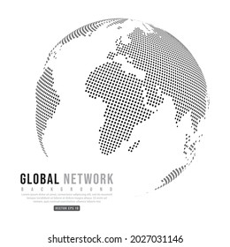 Abstract mash line and point scales on white background with Global. Wire frame 3D mesh polygonal network line, design sphere, dot and structure. Vector illustration eps 10.